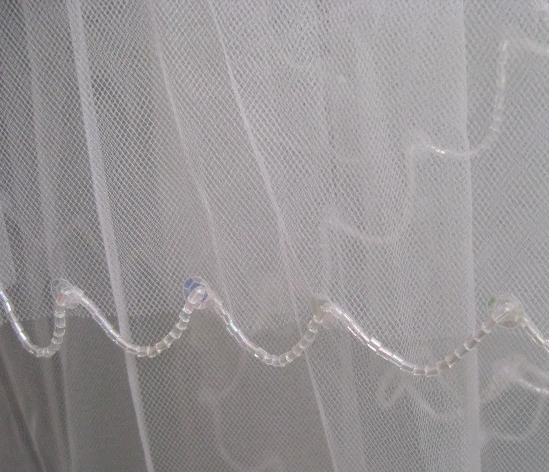 Однослойная Фата с бисером Свадебные платья для невесты оптовая продажа