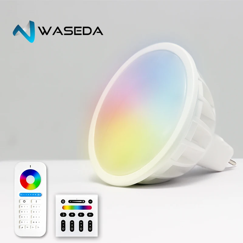 Waseda MR16 точечный свет DC12V 2 4G Беспроводная диммируемая Светодиодная лампа RGB + CCT