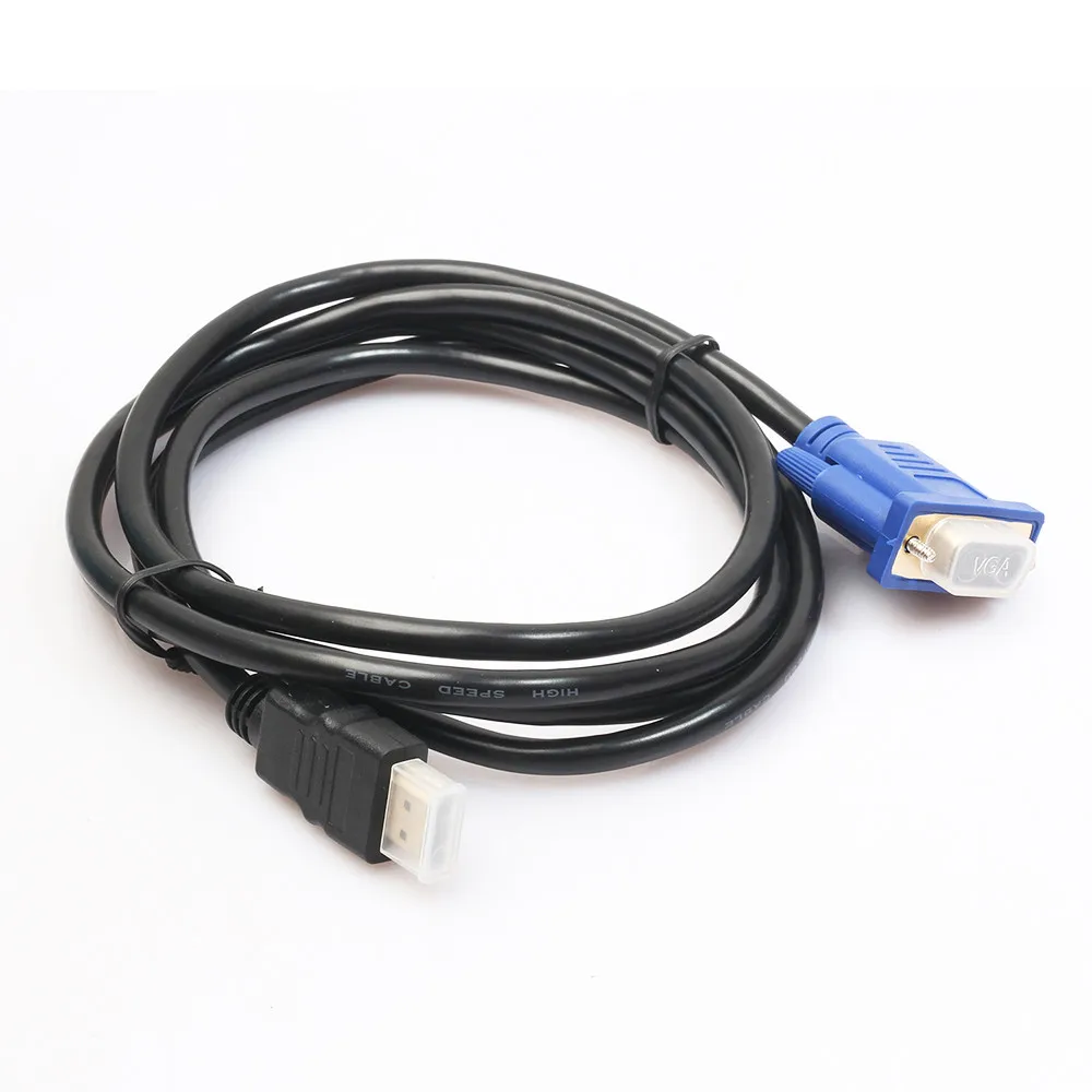 Лучшая цена Full HD 1080P HDMI папа на 15 Pin VGA разъем адаптер конвертер Кабель 1 8 м для HDTV