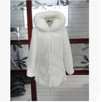 Мужская/Черная куртка из искусственного меха кролика S/6XL повседневная меховая