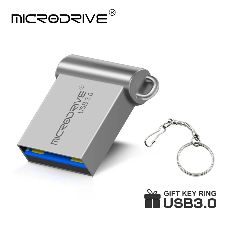 Silver Высокое качество usb 3,0 флеш-накопитель 128 гб 64 гб usb флеш-накопитель 16 гб 32 гб флеш-накопитель memoria usb флешка с брелком - Цвет: Silver