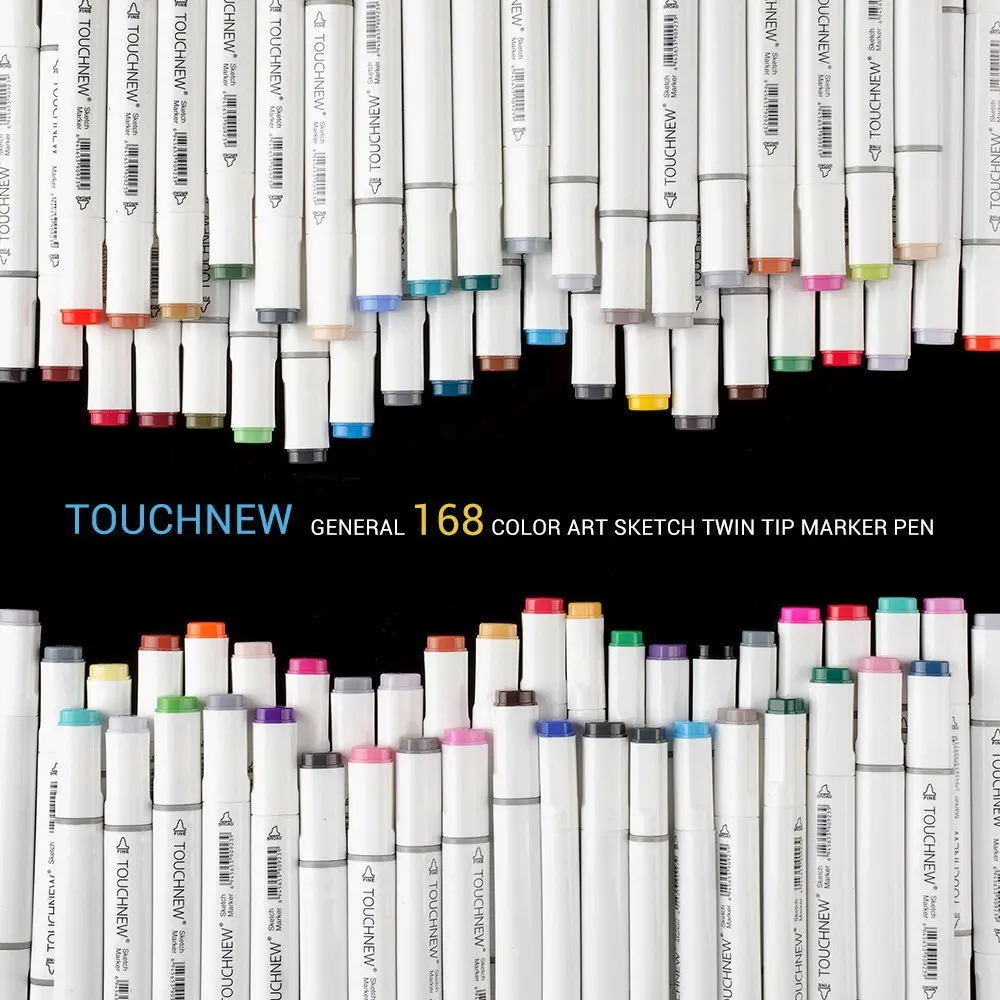 TOUCHNEW 36 48 60 72 168 цветов двойная головка художественные маркеры на спиртовой основе Эскиз маркер ручка для рисования манга дизайн поставки