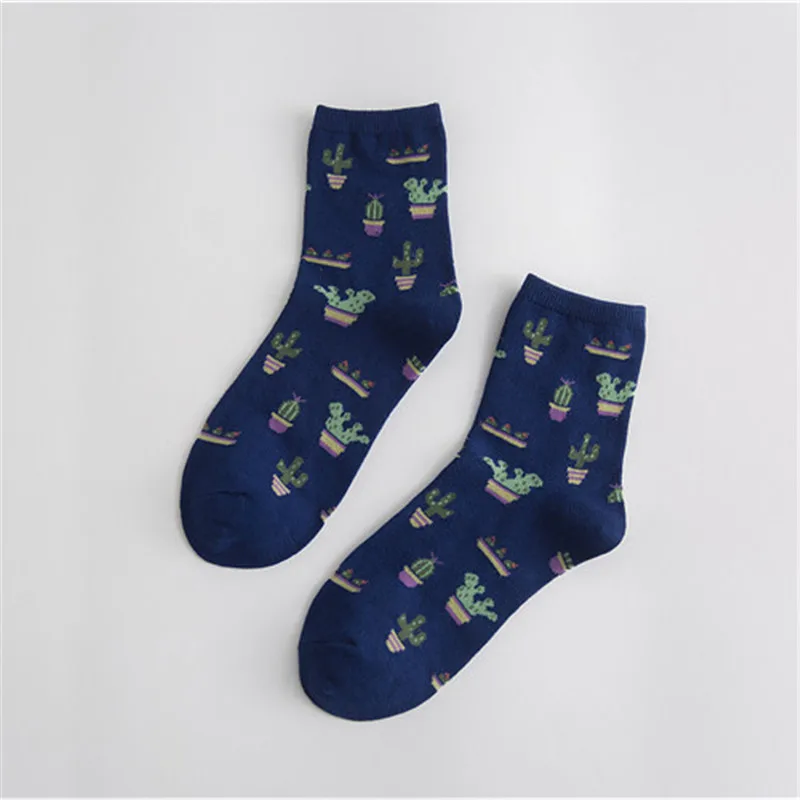 

Fashion Socks For Women Cotton Cactus Digital Printing Sock Comfortable And Soft Breathable Workout Mid Socks Female