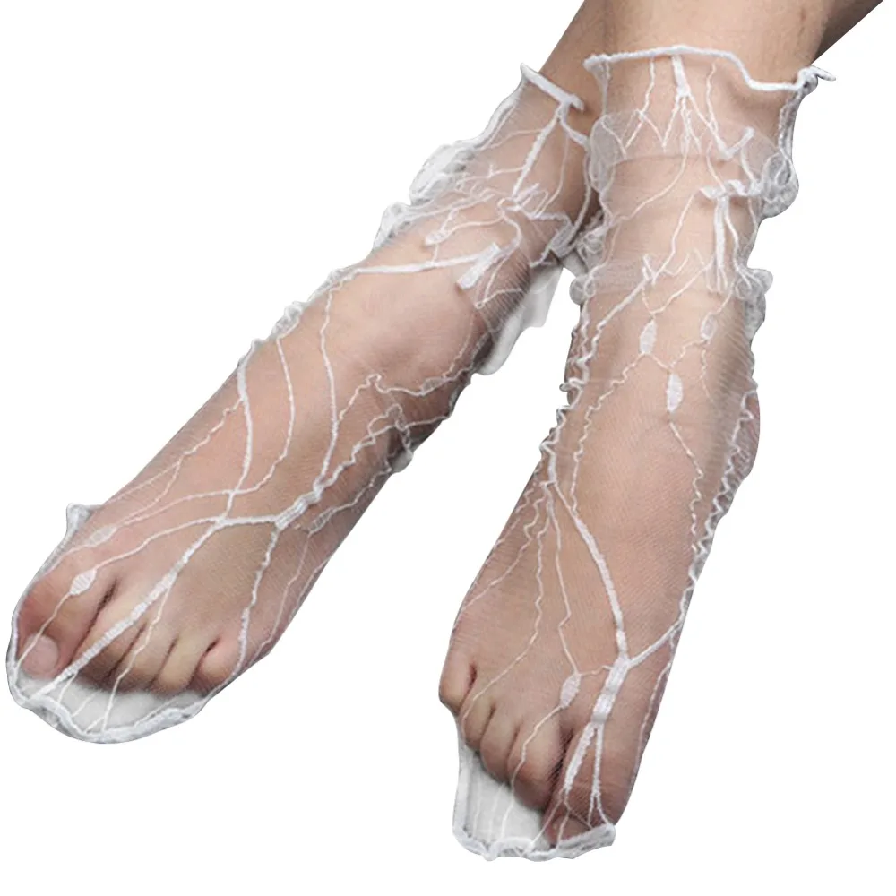 

Women Summer Ultra-thin Breathable Transparent Sexy All-match Lace Ankle Socks