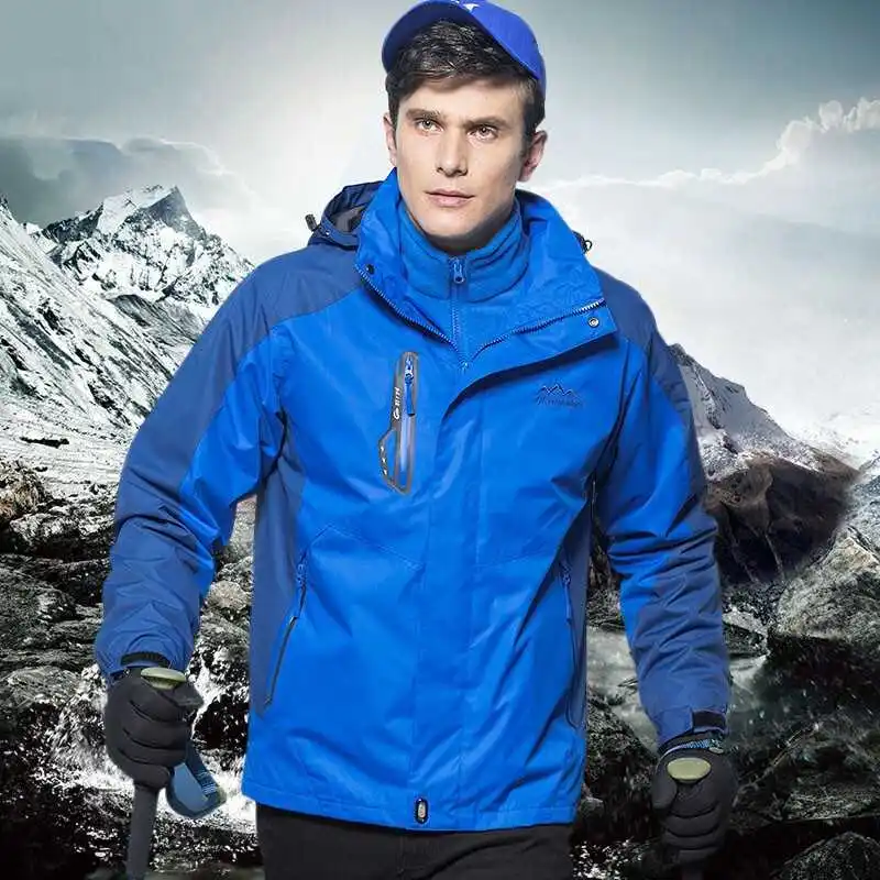 Водонепроницаемая флисовая куртка 3 в 1 для мужчин и женщин уличная дышащая