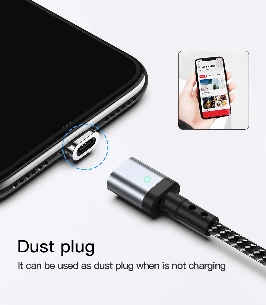 Магнитный кабель для iphone осветительного магнитная зарядка кабеля Micro USB C кабель Тип C Быстрая Зарядка адаптер Micro usb type-C магнитное зарядное устройство
