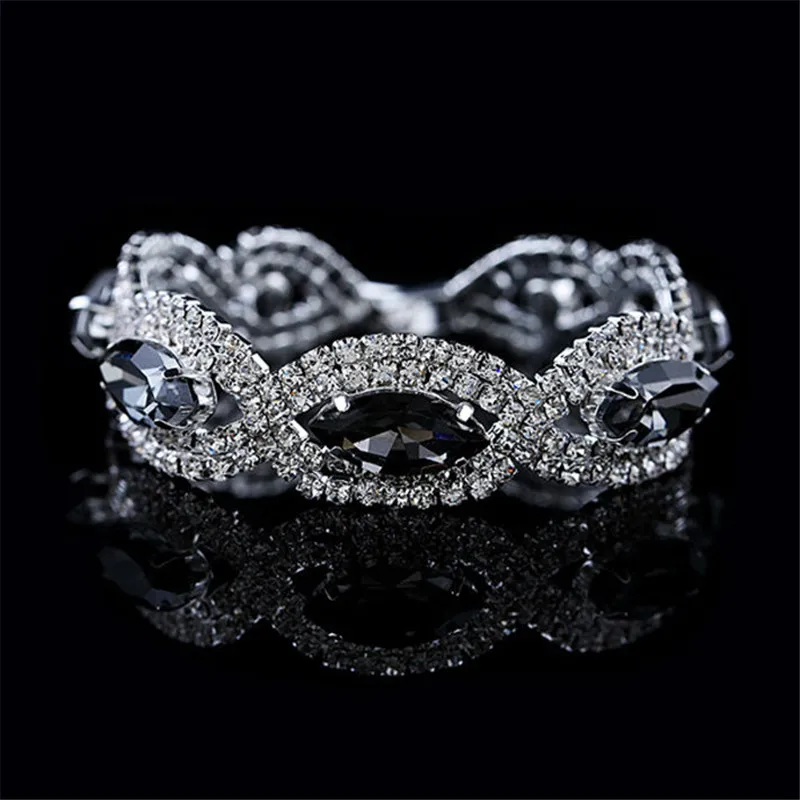 Новинка женский роскошный браслет nuevo crystal chrams Большой Морской с голубым глазом