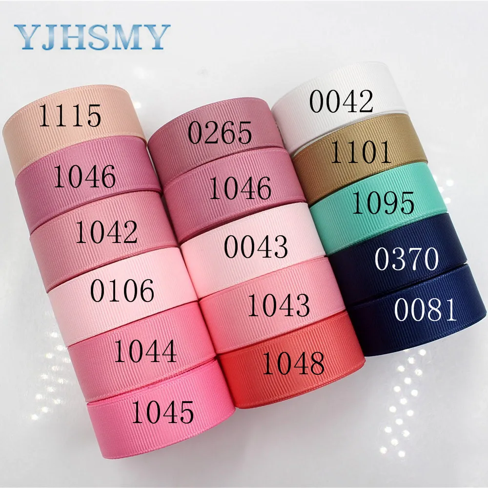 YJHSMY J 171109 L20MM 20 мм 10 ярдов однотонные ленты термопечать grosgrain Свадебные аксессуары