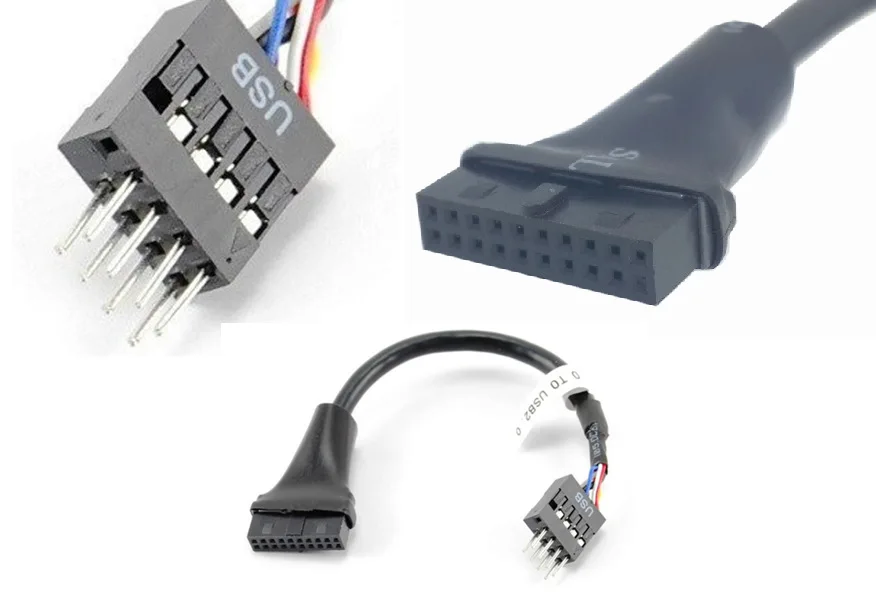 USB 3 0 20pin линии к 2 9pin pin адаптер кабель удлинитель|Соединители| |