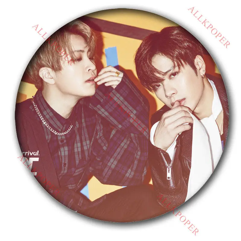 Титановое покрытие Kpop GOT7 жесткая переносная нагрудная булавка Jackson Bambam брошь JB JR Mark Youngjae значок - Окраска металла: Титановое покрытие