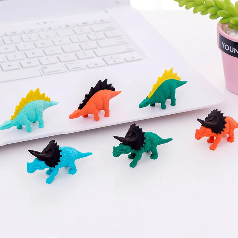 1 шт. динозавр серия 3D ластик съемный с животным из мультфильма карандаш