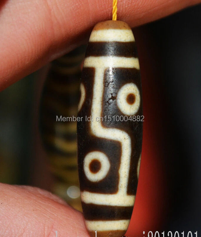 Античное ожерелье с кулоном в виде тибетских 6 глаз старого дзи Тибета гзи