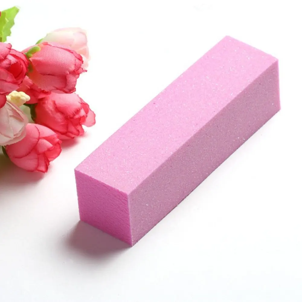 Профессиональный розовый буфер для ногтей 4 шт./лот педикюра и маникюра