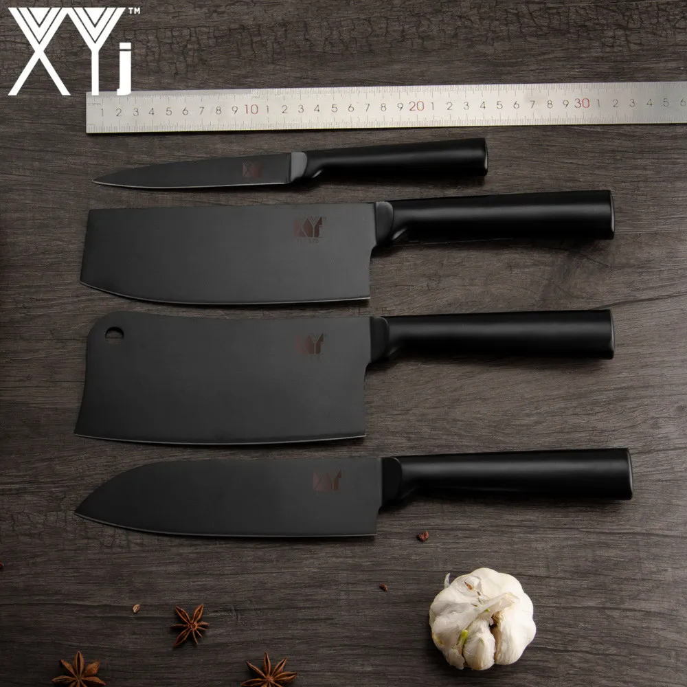 Набор ножей из нержавеющей стали XYj 4 шт. 6 5 дюйма Мясницкий 7 дюймов сантоку