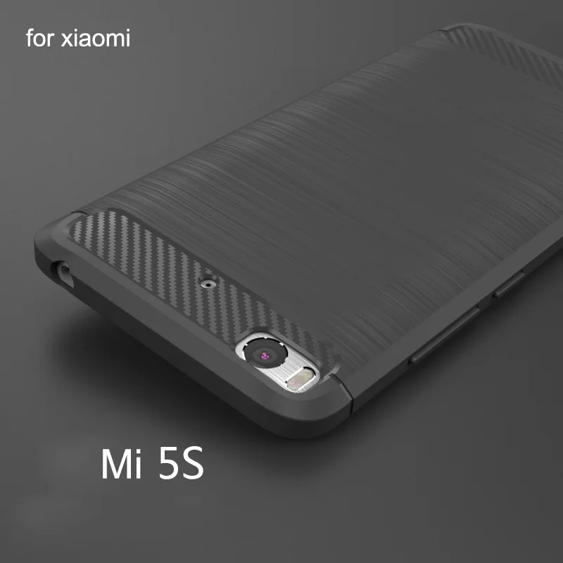 Coque Для Сяо Mi 5S случае 5.15 &quotтелефон высокое Класс углерода Волокно матовый Мягкий