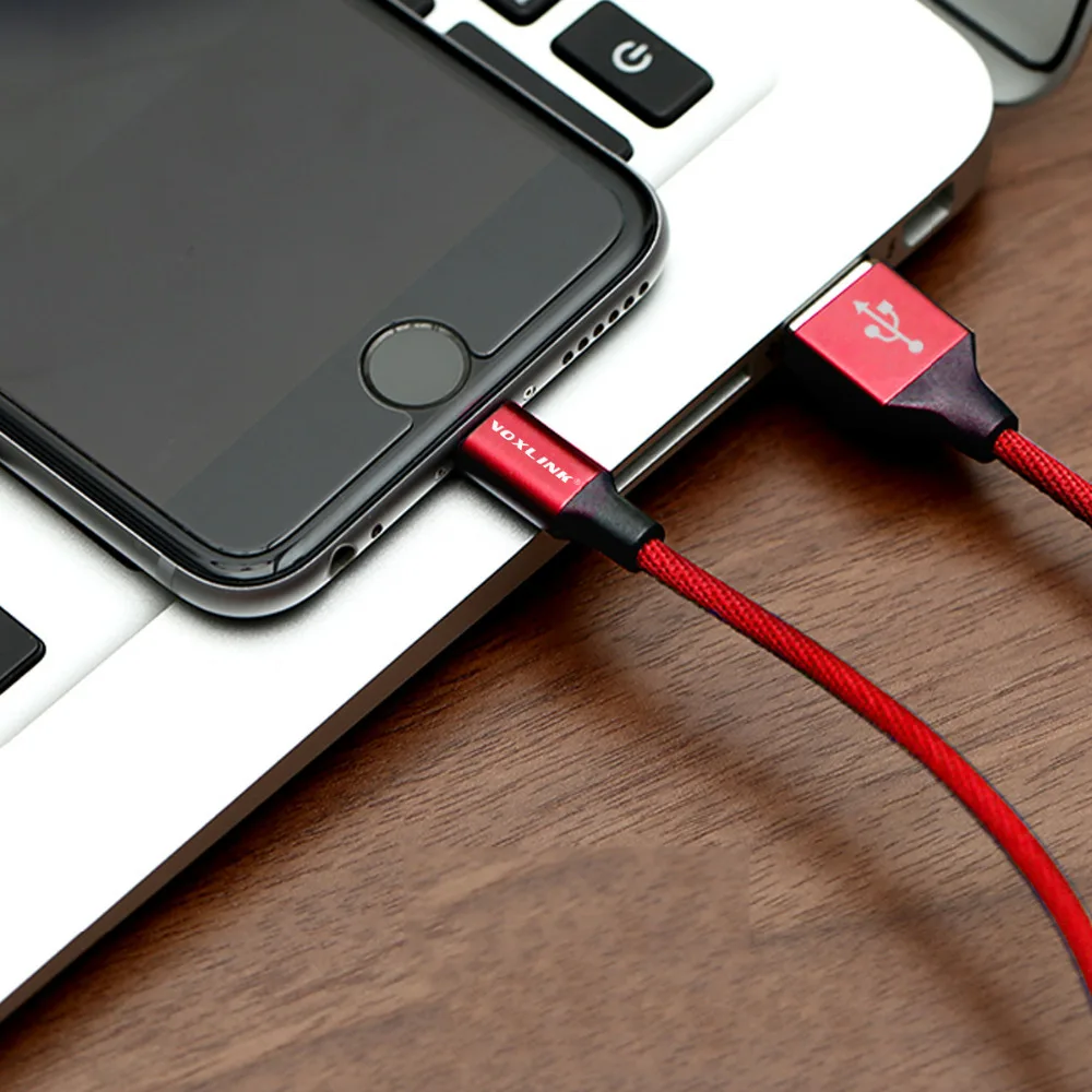 VOXLINK USB кабель для iPhone X Xs Max XR 5 V 2.4A быстрое устройство зарядки кабеля передачи