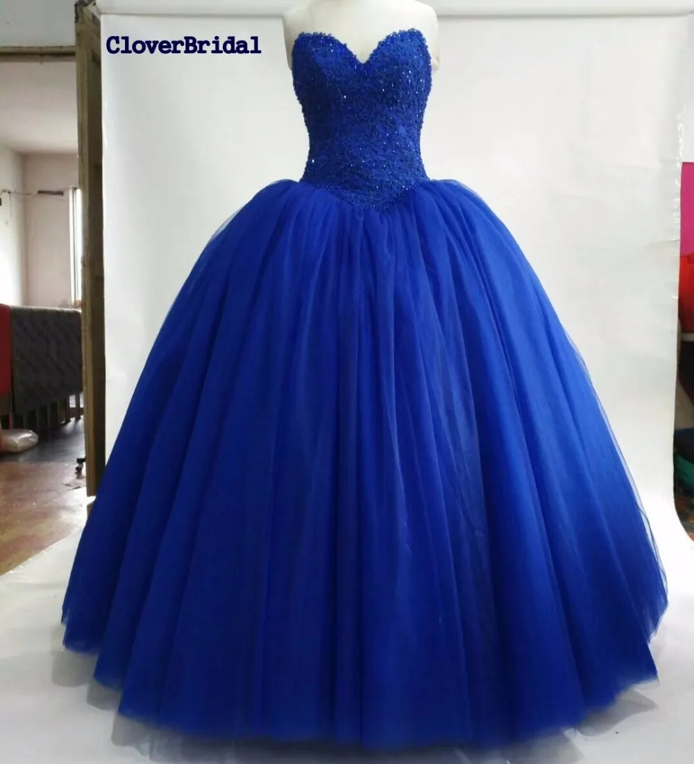 Пышная Тюлевая юбка Королевского синего цвета от CloverBridal бальное платье милое 16