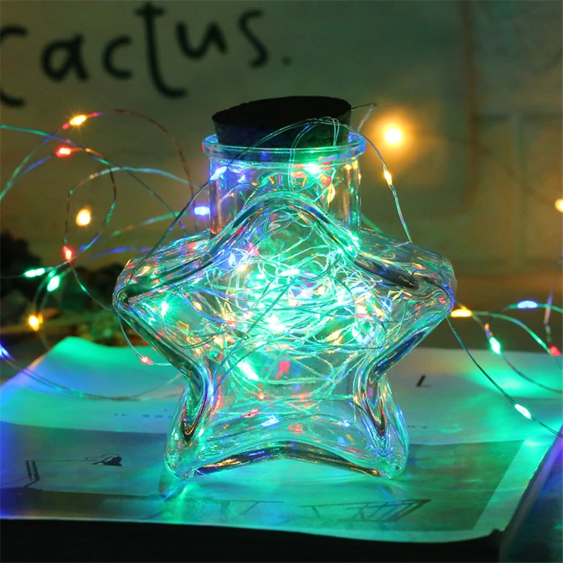Bottle Light LED String Copper Wire Battery Powered 3 Modes Optional Cork Fairy Ball For Garden Home Party Romantic DIY | Освещение