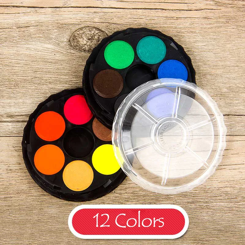 12Colors Koh-i-noor 12 24 36 цветов пигмент Твердые акварельные краски s Набор цветных карандашей для рисования краски Водные Цвета товары для рукоделия - Цвет: 12Colors