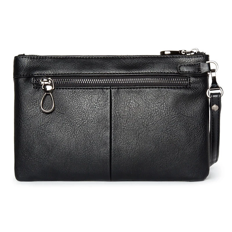 New Luxury Brand Men Classic Wallet Long Clutch Feather Handy Bag Male Business Leather Purse Large Capacity Men's | Багаж и сумки