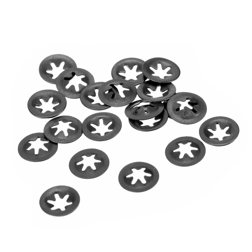 

Uxcell 20pcs M3 M5 M6 M8 M10 M12 65Mn Spring Steel Lock Washer Hardware Gas Flat Shaft Fastener Internal Tooth Starlock Washer