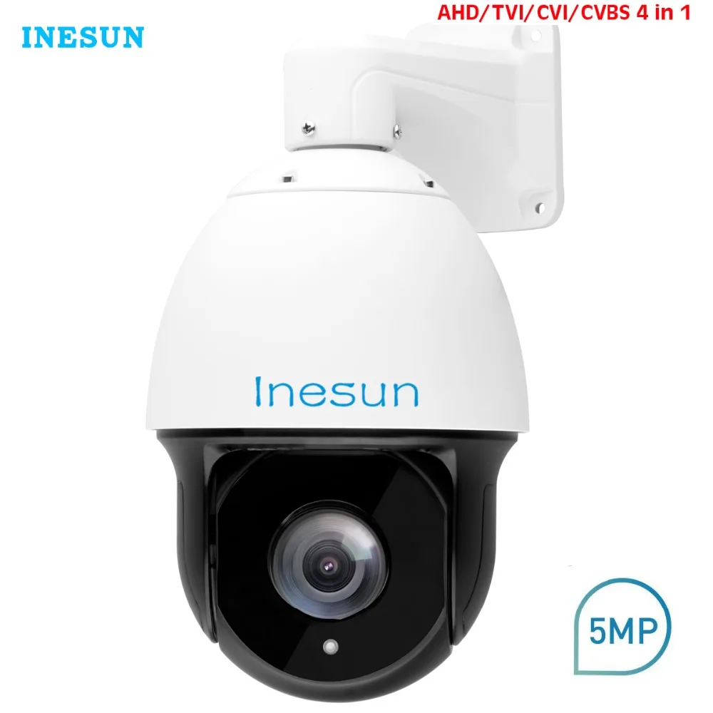 Inesun Открытый CCTV PTZ камера безопасности 2MP/5MP 30X зум TVI/AHD/CVI/CVBS видеонаблюдения IP66 водонепроницаемый, 395ft ночное видение