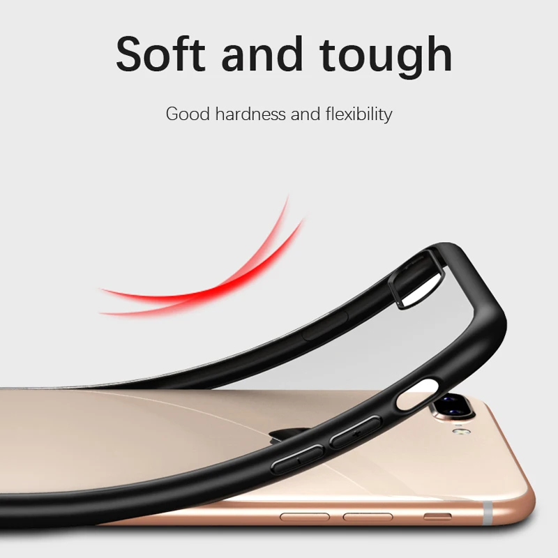Чехол IPAKY для iPhone 8 чехол XS MAX Простой Прозрачный ударопрочный гибридный из ТПУ и