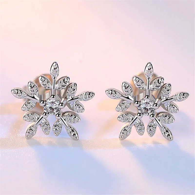 Женские серьги гвоздики с фианитами серебряного цвета|crystal earrings stud|earrings studearrings