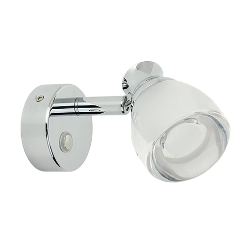 

12V Aluminum Bella LED Reading Light With Backlight/Rocker Switch Marine Boat RV
