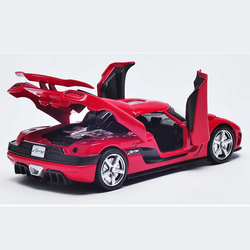Mnotht 1/32 мини-модель автомобиля Koenigsegg из сплава с откидной спинкой, звуковые огни, литая под давлением модель автомобиля, игрушечный транспорт mo