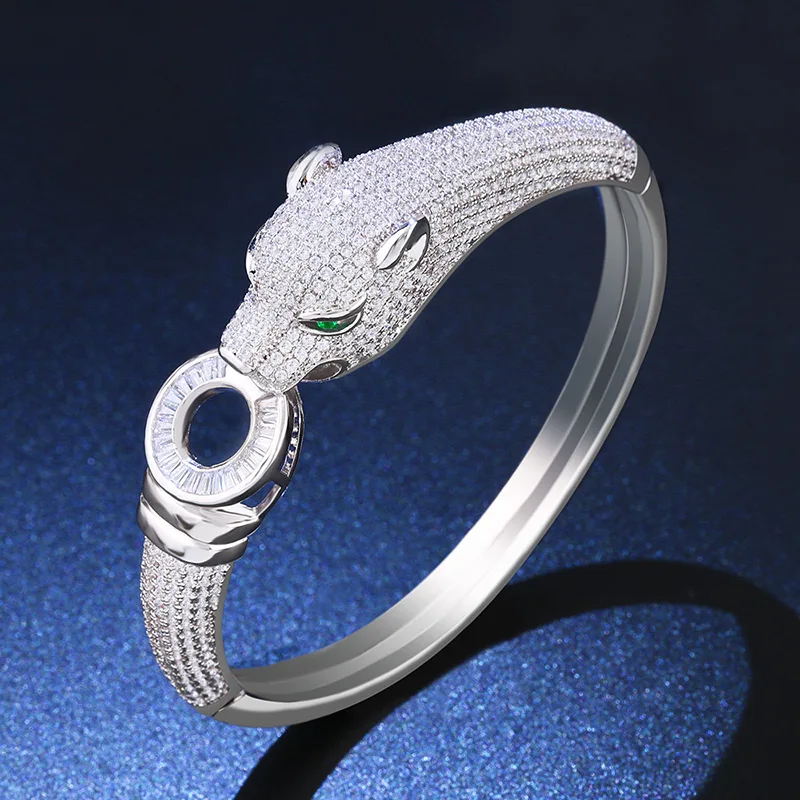 OCESRIO Элитный бренд Leopard браслет Jewelry высокое качество CZ проложить дизайнер Для