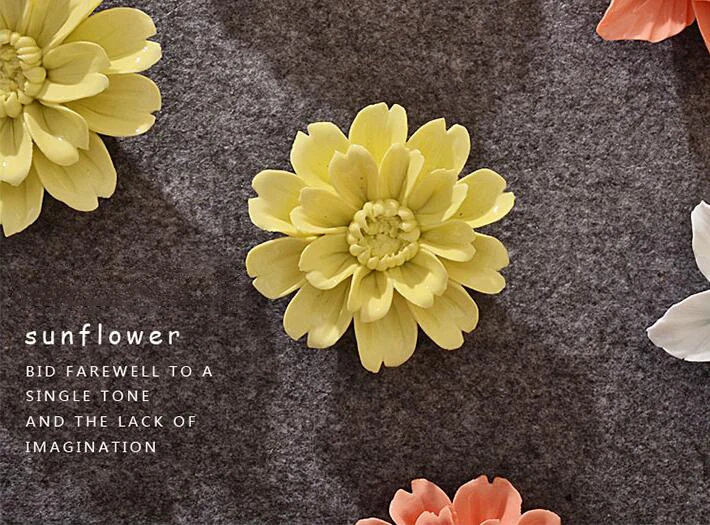 Современные керамические подвесные настенные украшения в виде подсолнухов для