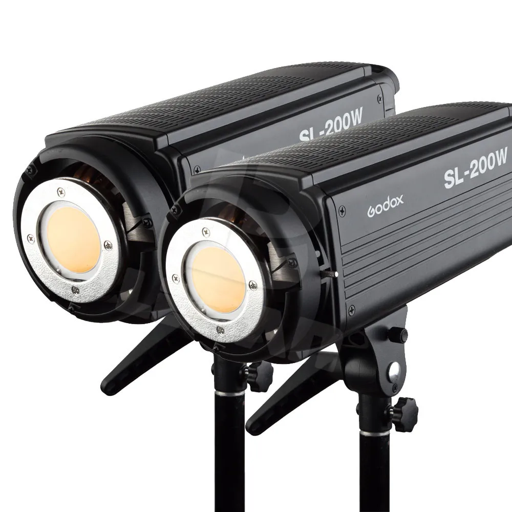 2x Godox SL200W белая версия ЖК панель LED Видео свет Беспроводное управление для свадьбы