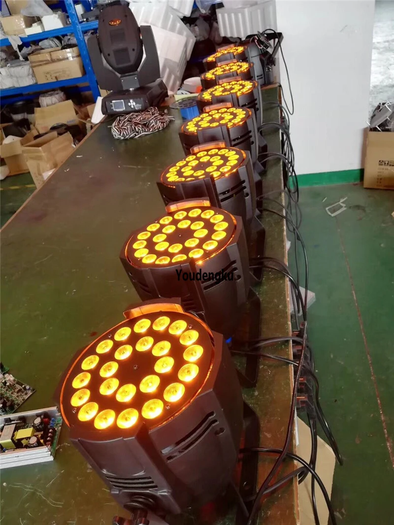 6 штук с футляром RGBWA UV 24x18 светодиодный сценический par can led dmx свет прайс-лист для