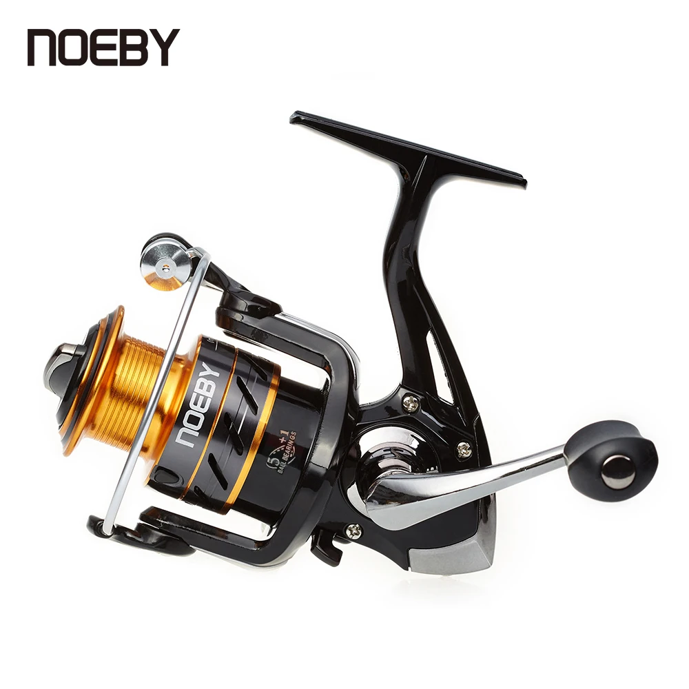 NOEBY спиннинговая Рыболовная катушка 5 5: 1 2000/3000/4000/5000 + 1BB из алюминиевого сплава