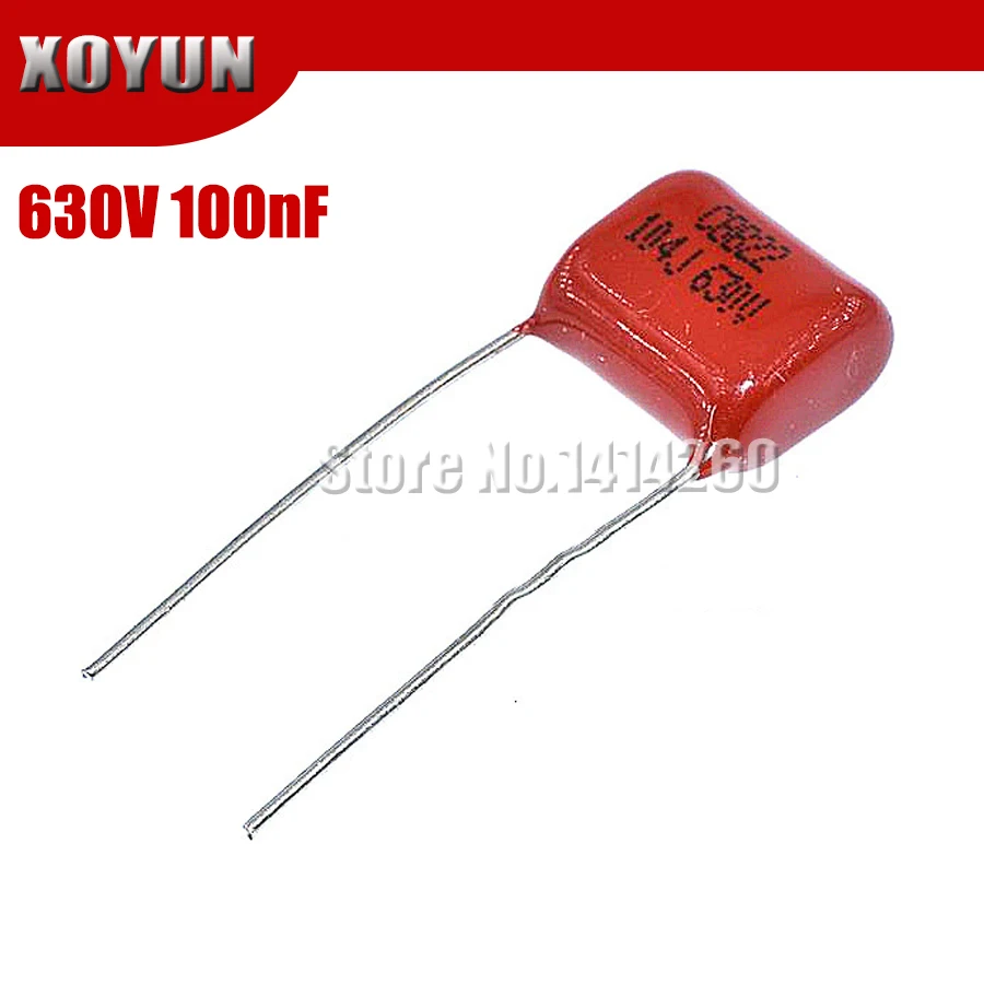 10 шт. 630V104J шаг 15 мм 0 1 мкФ 100nf 630V 104 CBB полипропиленовый пленочный конденсатор |