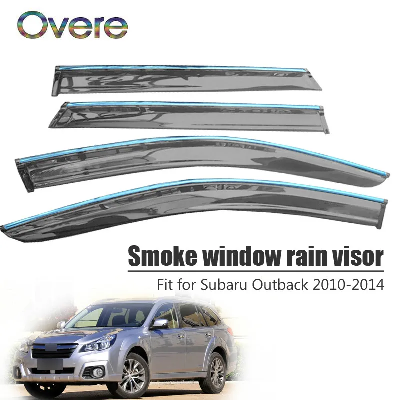 

Overe 4 шт/1 Набор Дымовое окно дождевой козырек для Subaru Outback 2010 2011 2012 2013 2014 навесы укрытия защитные аксессуары