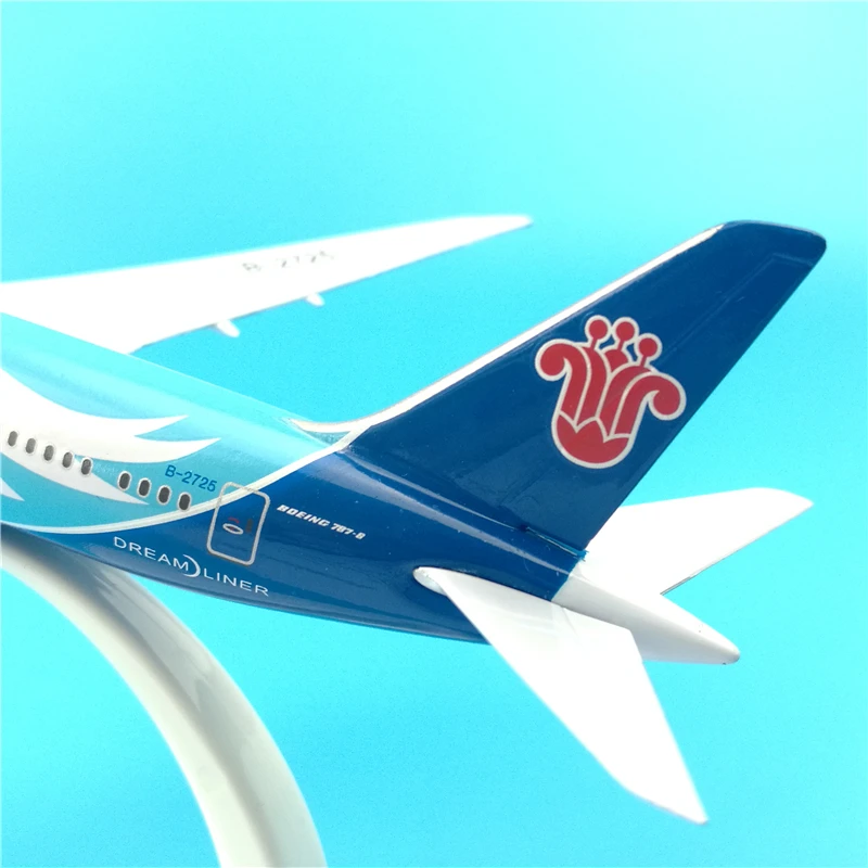 20 см B787 China South Airlines модель самолета из сплава Боинг 787 металлический самолет