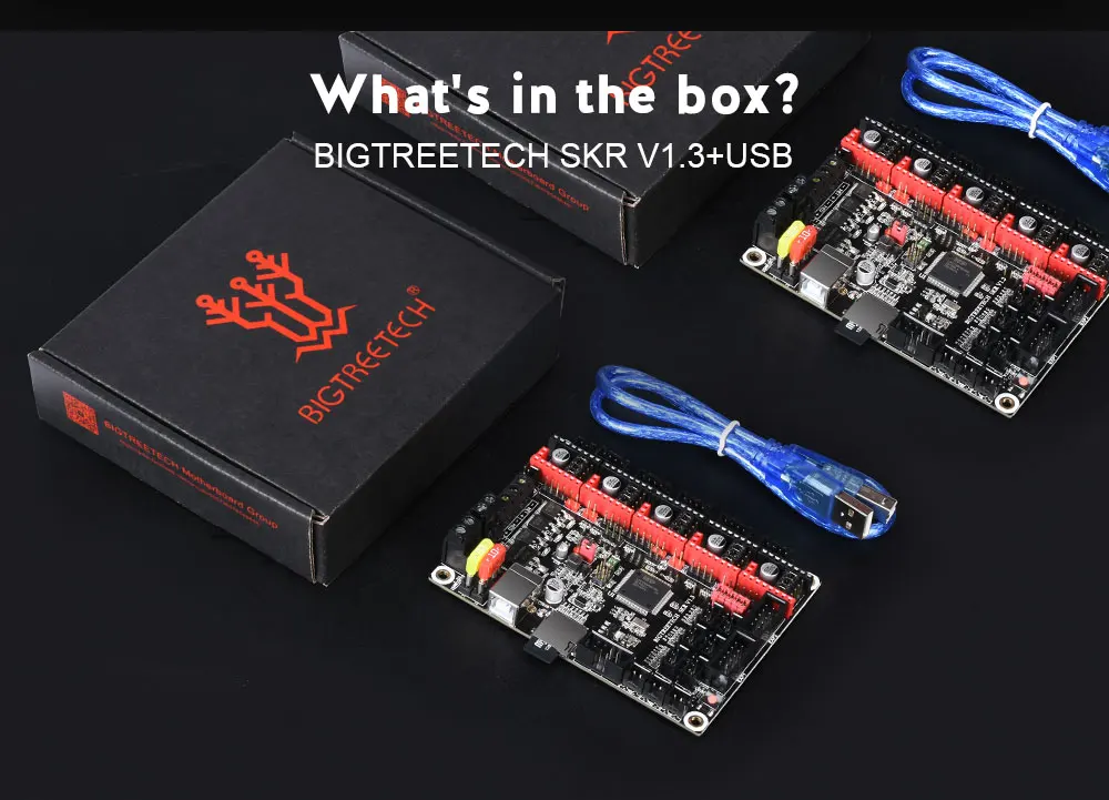 BIGTREETECH SKR V1.3 32 бит контроллер принтера+ TFT24 сенсорный экран+ 5 шт. TMC2208 TMC2209 UART TMC2130 spi MKS GEN L 3d запчасти