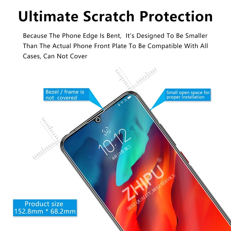 Защитная пленка 2.5D 9H премиум для экрана Lenovo Z6 Pro