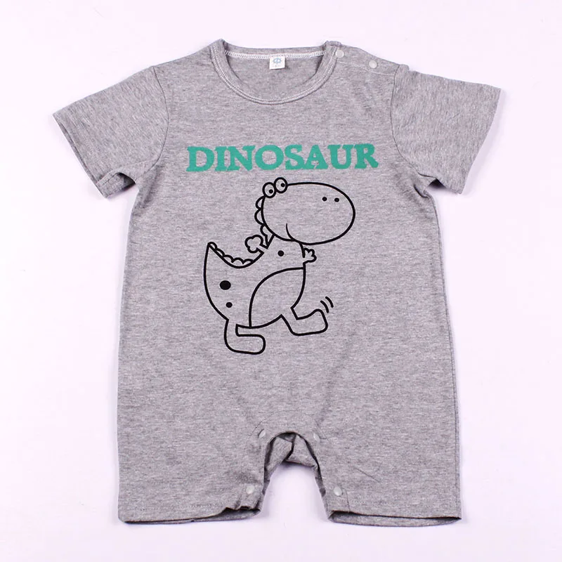 100% Хлопок детские ползунки с коротким рукавом Стильная футболка изображением