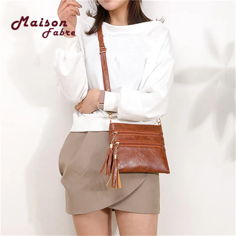 Fashion 2020 Zipper Bag Women Candy Color Tassel Messenger Bags Female Handbag Shoulder Flap Bolsa Feminina|Сумки с ручками| |