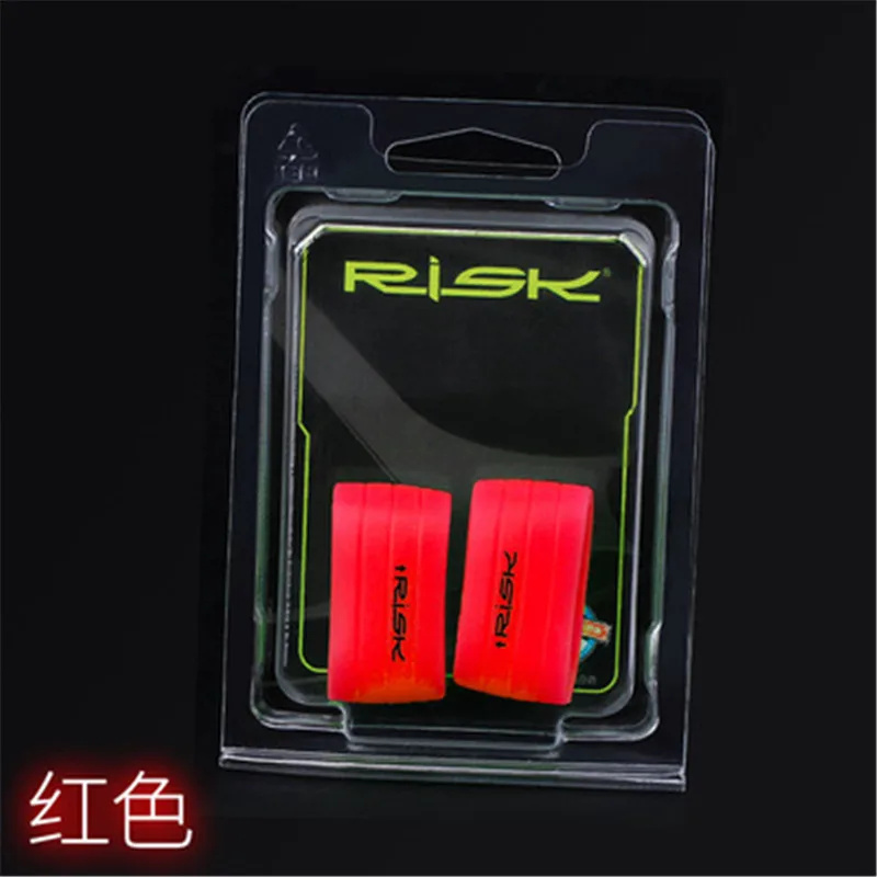 RISK 1 пара велосипедная лента для руля фиксированное кольцо резиновый Анти-пропуск дорожный велосипед заглушки для ручки бар лента - Цвет: RED