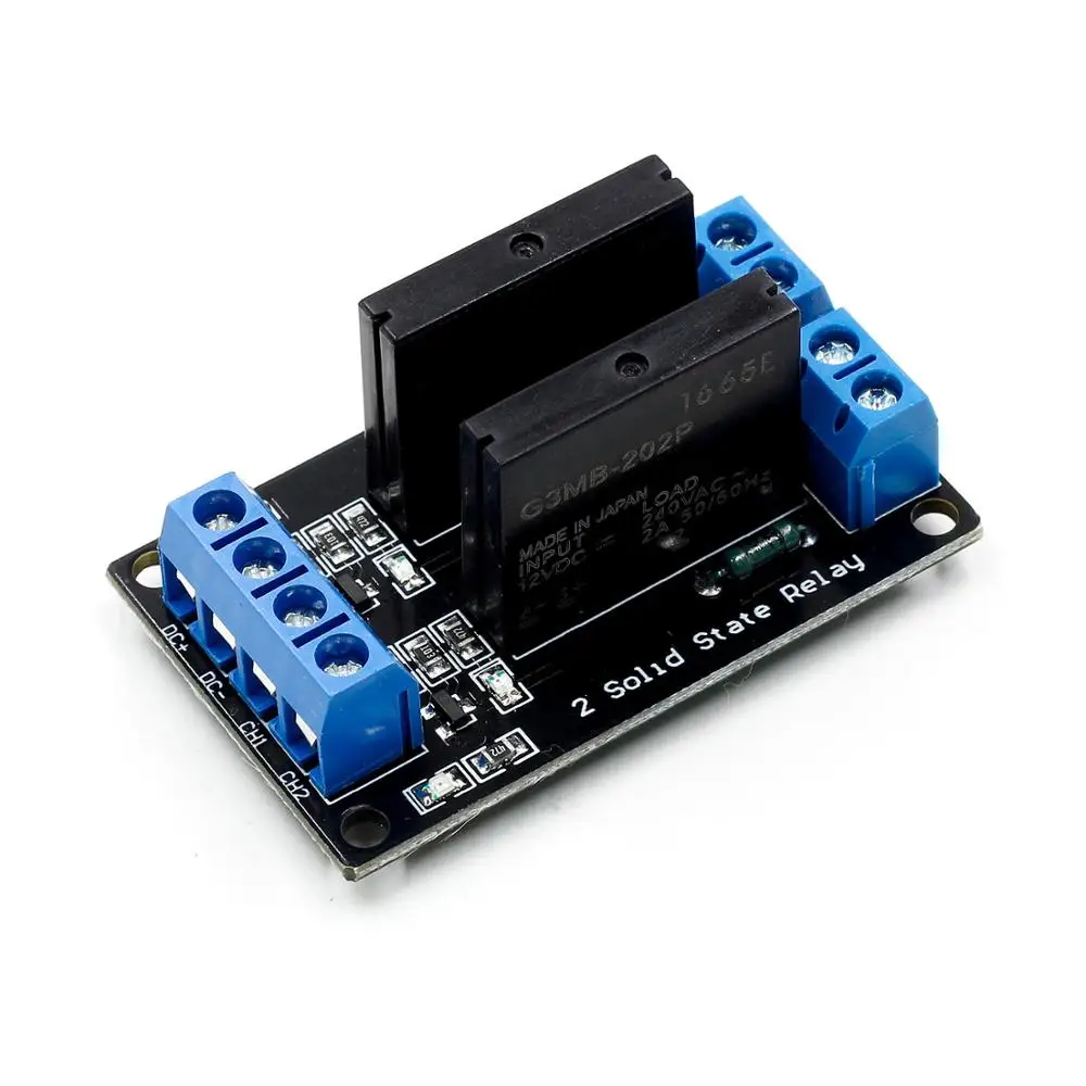 1 шт. 1 2 4 6 8 канальный 12 В DC релейный модуль твердотельный низкий уровень SSR AVR DSP G3MB-202P реле для Arduino
