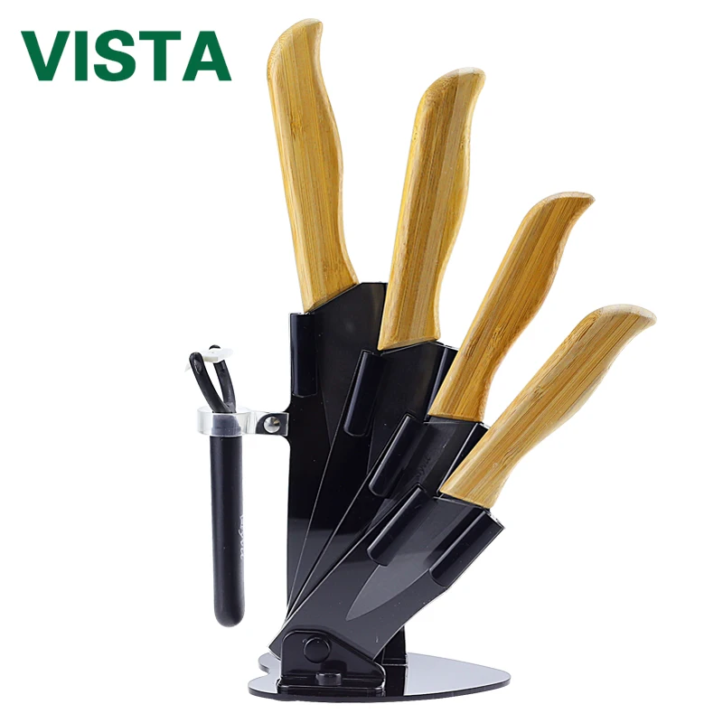 Набор керамических кухонных ножей шеф нож повара 5 дюймов держатель Овощечистка