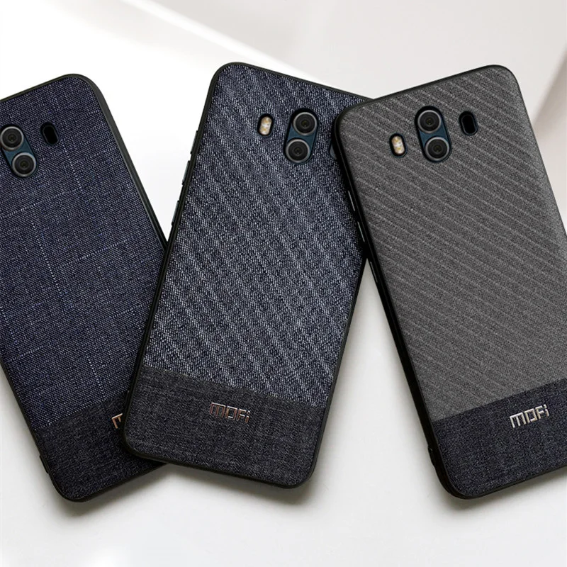 

For Huawei mate 10 case cover Mofi Cloth suit fabrics mate10 case Business MT10 for huawei mate10 cover handcraft blue gray