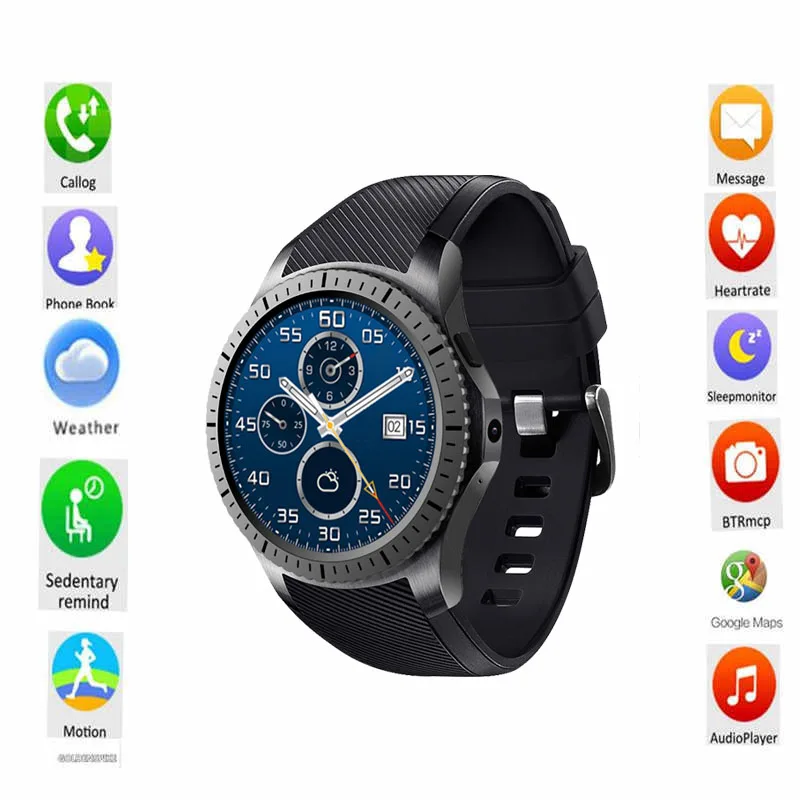 Новый Smartwatch GW11D 3g 512 М + 8G MTK6580 двухъядерный с GPS \ WI FI BT сердечного ритма Android 5 1 2.0MP