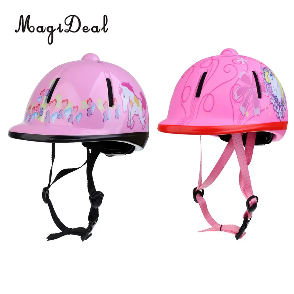Pink Deep Pink MagiDeal 2 шт. регулируемая детская шапка для верховой езды безопасный шлем 48-54 см - Цвет: Pink Deep Pink