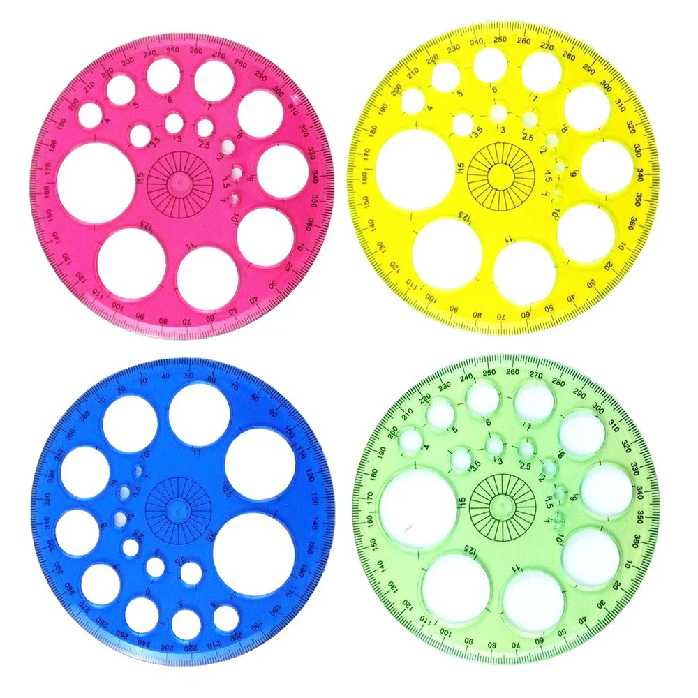 1Pc 360 Degrees Round Ruler Sewing Tailor Rulers Curve Drawing Craft Patchwork Yardstick Tools Random Color | Дом и сад