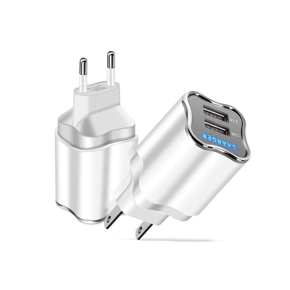 USB Зарядное устройство 5V 2A мобильного телефона 2 порта ЕС/штепсельная вилка американского стандарта дорожное настенное зарядное Зарядное устройство адаптер для iPhone iPad samsung Xiaomi Зарядка для телефона планшета